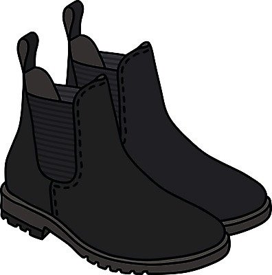 EPS 해외이미지 여자 스포츠 신발 일러스트 부츠 유행 검은색 어둠 승차 가죽 만화 발목 양발 해외일러스트 컬러 모션 발 사람 파일형식 벡터 이미지허브