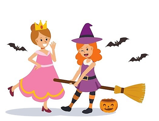 EPS 해외이미지 캐릭터 행복 어린이 분홍색 일러스트 놀이 호박 휴가 미소 파티 할로윈 플랫 만화 빗자루 마녀 박쥐 마법 10월 고립 해외일러스트 일러캐릭터 감정 컬러 채소 포유류 표정 사람 이벤트 날짜 청소도구 파일형식 벡터 이미지허브