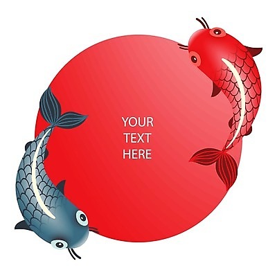 EPS 해외이미지 전통 디자인 문화 바다 일러스트 어류 동양인 그래픽 장식 빨간색 파란색 세트 태양 일본 중국 흰색 원형 화려 만화 심볼 그림 동쪽 해외일러스트 자연요소 도형 아시아 컬러 컨셉 인종 수중동물 방향 파일형식 벡터 이미지허브