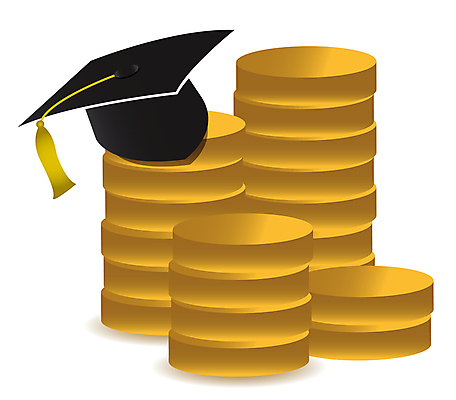 JPG 해외이미지 교육 일러스트 학사모 졸업 사람없음 동전탑 장학금 해외일러스트 모자_잡화 쌓기 동전 파일형식 지원금 이미지허브