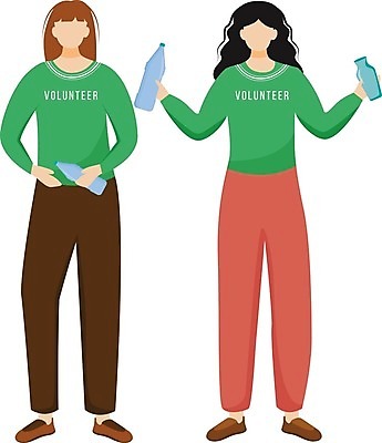EPS 해외이미지 전신 여자 일러스트 들기 성인 두명 재활용 폐기물 플라스틱 헬프 성인여자만 해외일러스트 모션 재질 사람 도움 쓰레기 친환경 여자만 성인만 파일형식 벡터 이미지허브