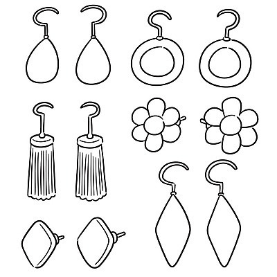 EPS 해외이미지 디자인 선 일러스트 선물 장식 세트 유행 금속 귀걸이 화려 그리기 고리 황금 우아함 낙서 보석 만화 스케치 수집 심볼 라인아트 오브젝트 사인 그림 클립 심플 에메랄드 다이아몬드 손그림 광택 타격 팬던트 해외일러스트 컨셉 장신구 모션 재질 미술 광석 파일형식 벡터 이미지허브