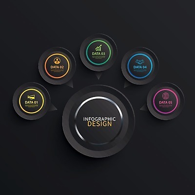 EPS 해외이미지 디자인 일러스트 비즈니스 버튼 사람없음 검은색 인포그래픽 정보 원형 엘리먼트 타임라인 해외일러스트 도형 컬러 파일형식 벡터 이미지허브