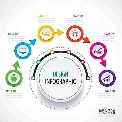 EPS 해외이미지 디자인 화살표 일러스트 비즈니스 사람없음 인포그래픽 정보 업무 원형 연결 진행 엘리먼트 타임라인 해외일러스트 도형 작업 파일형식 벡터 이미지허브
