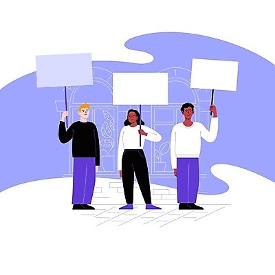 EPS 해외이미지 캐릭터 배너 여자 남자 포스터 종이 포즈 이동 일러스트 비즈니스 거리 함께함 사람 축제 공백 자유 분노 잡기 그룹 플랫 민주주의 충돌 반대 혁명 소셜 스트라이크 시범 운동가 위기 정치 집회 항의 해외일러스트 일러캐릭터 감정 컨셉 모션 파일형식 벡터 이미지허브