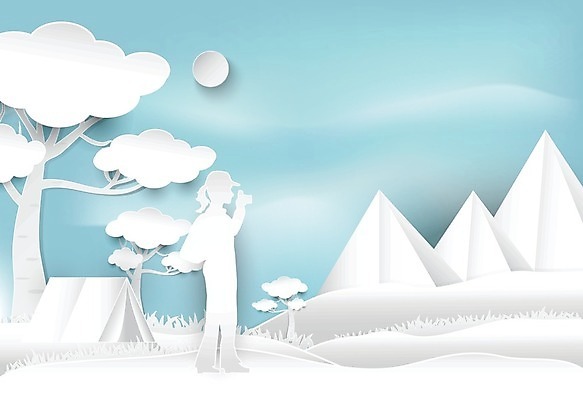 EPS 해외이미지 라이프스타일 공원 여자 실루엣 종이 여행 일러스트 하늘 산 사람없음 야외 평화 고요 트래킹 캠핑 시골 축하 인사 숲 언덕 종이접기 해외일러스트 공공시설 컨셉 레저 촬영기법 사람 생활 예절 접기 파일형식 벡터 이미지허브