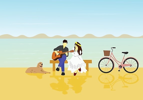 EPS 해외이미지 라이프스타일 커플 여자 남자 딸 행복 실루엣 음악 모래 바다 여행 일러스트 노래 가족 자연 하늘 엄마 휴가 휴식 산 함께함 사랑 사람 소년 성인 야외 두명 물 태양 자전거 신혼여행 기타 아빠 개 해외일러스트 자연요소 감정 어린이 결혼 컨셉 포유류 관계 현악기 문화예술 촬영기법 생활 바이크 생태계 파일형식 벡터 이미지허브