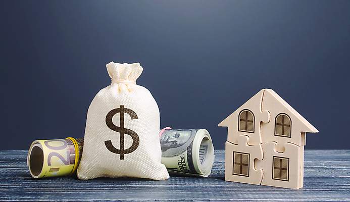 포토 JPG 해외이미지 컨셉 돈 회색배경 부동산 사람없음 달러 퍼즐 돈자루 재산 돈다발 건축모형 비용 해외포토 백그라운드 금융 경제 모형 회색 파일형식 이미지허브