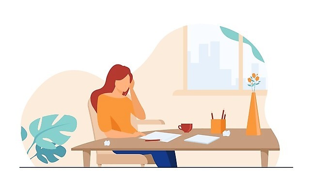 EPS 해외이미지 여자 잎 생각 의자 일러스트 창문 탁자 한명 앉기 상반신 성인 연필 꽃병 업무 커피잔 작가 문서 연필꽂이 성인여자한명만 해외일러스트 식물 직업 1 꽃 커피 가구 모션 문구용품 학용품 잔 사람 필기구 작업 여자한명만 성인여자만 파일형식 벡터 이미지허브