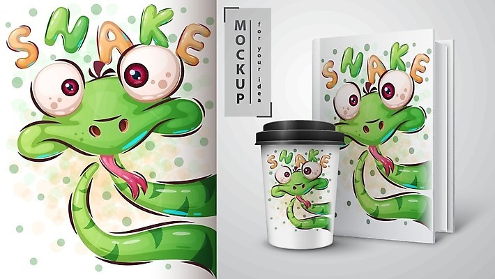 EPS 해외이미지 캐릭터 커피 일러스트 파충류 사람없음 책 컵 반려동물 뱀 벌레 만화 목업 해외일러스트 일러캐릭터 동물 식기 음료 곤충 파일형식 벡터 이미지허브