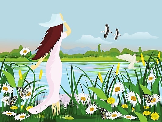 EPS 해외이미지 나무 식물 동물 구름 디자인 계절 꽃 행복 야생동물 나비 백그라운드 밭 일러스트 자연 조류 하늘 휴가 휴식 산 미술 미소 사람 풍경 야외 초록색 물 여름 파란색 강 태양 환경 정원 일몰 봄 흰색 숲 만화 땅 언덕 장면 해외일러스트 자연요소 감정 컬러 곤충 컨셉 농업 문화예술 표정 노을 생태계 파일형식 벡터 이미지허브