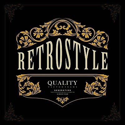 EPS 해외이미지 디자인 일러스트 텍스트 프레임 사람없음 클래식 우아함 복고 바로크 스타일 해외일러스트 컨셉 파일형식 벡터 이미지허브