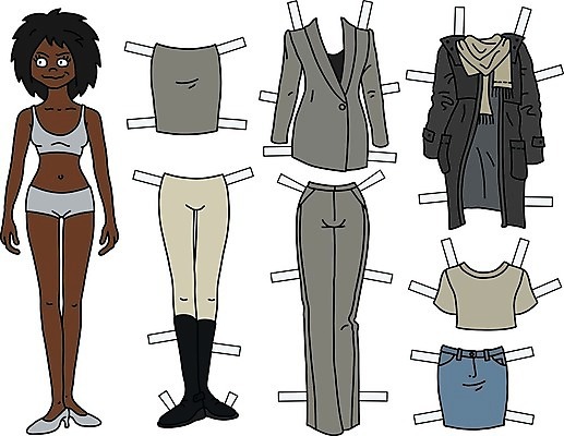 EPS 해외이미지 모델 드레스 옷 종이 인형 조각 셔츠 일러스트 파란색 빛 치마 장난감 유행 검은색 어둠 재킷 회색 청바지 디자이너 만화 자르기 크림 해외일러스트 직업 컬러 상의 바지 모션 하의 외투 파일형식 벡터 이미지허브