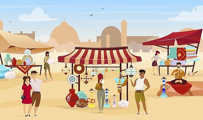 EPS 해외이미지 캐릭터 전통 일러스트 아프리카 거리 이스탄불 이집트 텐트 동양인 야외 쇼핑 여행객 상점 카펫 도자기 시장 플랫 군중 이슬람교 만화 향신료 무역 모스크 기념품 동쪽 소매 칠면조 아랍어 옛날 이국적 핸드메이드 튀르키예 해외일러스트 일러캐릭터 나라 산업 아시아 종교 조류 캠핑도구 사람 인종 방향 오브젝트 향미료 파일형식 벡터 이미지허브