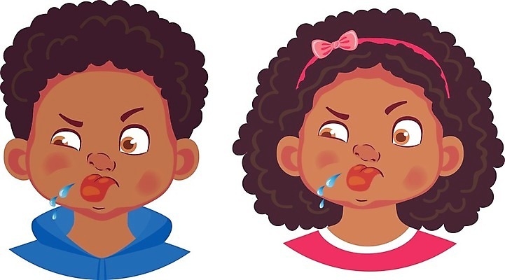 EPS 해외이미지 여자 남자 감정 어린이 인물캐릭터 일러스트 표정 소년 상반신 두명 세트 메롱 어린이만 해외일러스트 일러캐릭터 캐릭터 모션 사람 파일형식 벡터 이미지허브