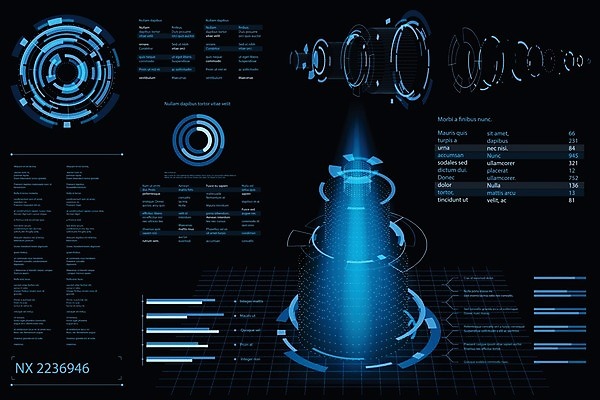 EPS 해외이미지 템플릿 일러스트 그래프 사람없음 그래픽 디지털 계기판 가상 해외일러스트 파일형식 벡터 이미지허브