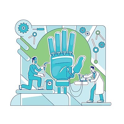 EPS 해외이미지 전신 남자 과학 일러스트 미래 실험 숙이기 들기 성인 두명 파란색 노트북 타이핑 실험복 부속품 수리 제조 무릎꿇기 연구원 만들기 로봇팔 성인남자만 해외일러스트 직업 컬러 포즈 컨셉 모션 사람 전자제품 가운 로봇 오브젝트 남자만 성인만 파일형식 벡터 이미지허브