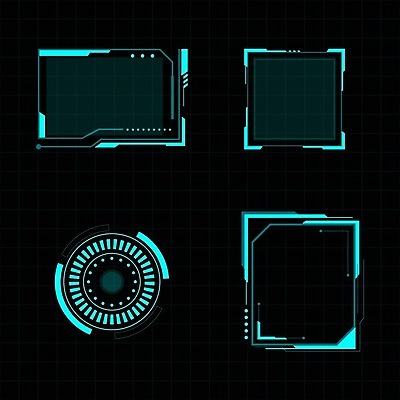 EPS 해외이미지 일러스트 사람없음 디지털 사이버 UI 인터페이스 SF 해외일러스트 파일형식 벡터 이미지허브
