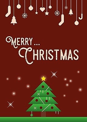 EPS 해외이미지 디자인 백그라운드 크리스마스 일러스트 사람없음 빨간색 크리스마스트리 해외일러스트 기념일 컬러 파일형식 벡터 이미지허브