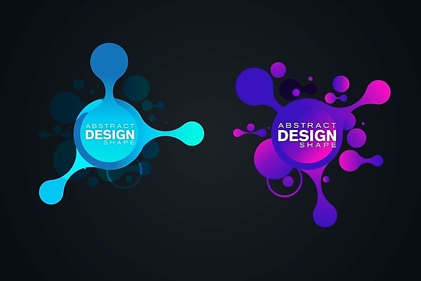 EPS 해외이미지 디자인 일러스트 프레임 사람없음 그래픽 파란색 세트 보라색 원형 그라데이션 기하학 해외일러스트 도형 컬러 무늬 파일형식 벡터 이미지허브