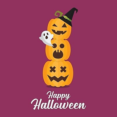 EPS 해외이미지 일러스트 타이포그라피 사람없음 쌓기 귀여움 보라색 할로윈 유령 마녀모자 잭오랜턴 해외일러스트 문자 모자_잡화 컬러 컨셉 모션 파일형식 벡터 이미지허브