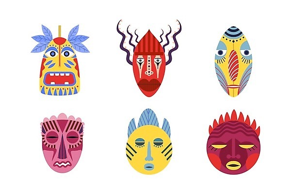 EPS 해외이미지 전통 종교 문화 얼굴 조각 여행 컨셉 일러스트 아프리카 가면 사람 세트 컬러풀 축제 축하 의식 역사 플랫 원주민 만화 수집 기념품 마야 고립 아즈텍 옛날 총구 하와이인 아바타 해외일러스트 외국인 나라 컬러 신체부위 아프리카인 오브젝트 마야문명 파일형식 벡터 이미지허브