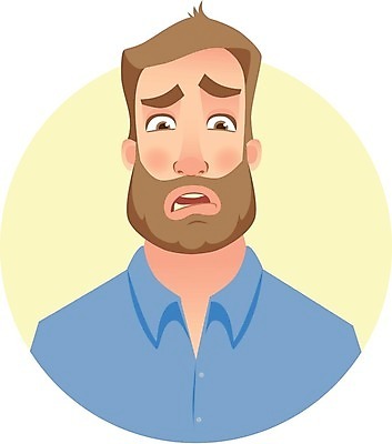 EPS 해외이미지 캐릭터 남자 감정 얼굴 일러스트 수염 표정 성인 머리 분노 흰색 표현 만화 코 고립 비버 우울증 아바타 해외일러스트 일러캐릭터 컬러 사람 신체부위 질병 파일형식 벡터 의학 이미지허브