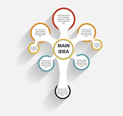 EPS 해외이미지 일러스트 비즈니스 아이디어 사람없음 그래픽 인포그래픽 연결 심플 나무모양 엘리먼트 해외일러스트 모양 컨셉 파일형식 벡터 이미지허브