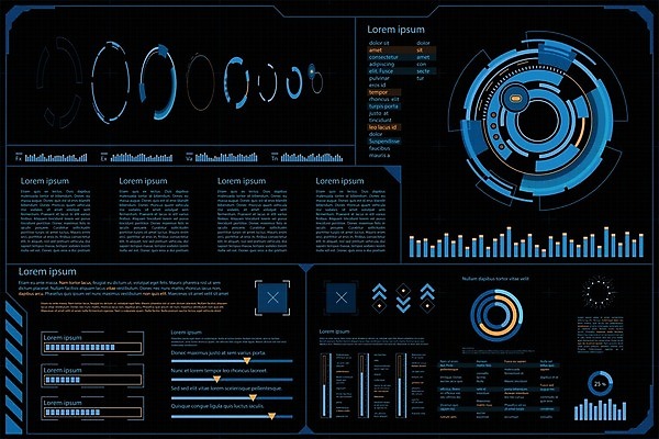 EPS 해외이미지 선 일러스트 사람없음 그래픽 파란색 빛 글로벌 디지털 검은색 점 네트워크 해외일러스트 컬러 파일형식 벡터 이미지허브