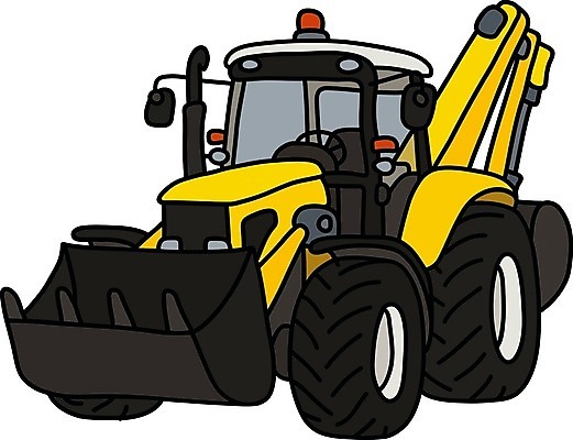 EPS 해외이미지 한대 일러스트 건설업 공사 사람없음 중장비 트랙터 로우더 해외일러스트 1 산업 산업장비 농기계 특수차량 파일형식 벡터 이미지허브