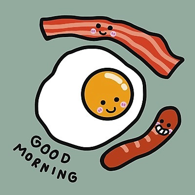 EPS 해외이미지 음식 일러스트 사람없음 소시지 아침식사 계란프라이 베이컨 해외일러스트 돼지고기 식사 가공식품 계란요리 파일형식 벡터 이미지허브