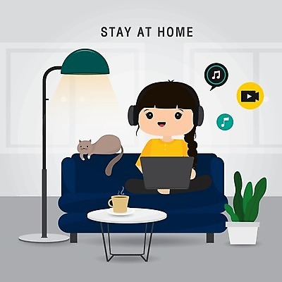 EPS 해외이미지 전신 캐릭터 여자 화분 커피 음악 말풍선 일러스트 탁자 휴식 한명 앉기 성인 사람없음 노트북 소파 헤드셋 고양이 방 스탠드 업무 커피잔 성인여자한명만 스테이홈 해외일러스트 일러캐릭터 1 음료 음향기기 가구 컨셉 의자 포유류 모션 문화예술 조명 잔 사람 전자제품 반려동물 헤드폰 작업 여자한명만 성인여자만 파일형식 벡터 사회적거리두기 이미지허브