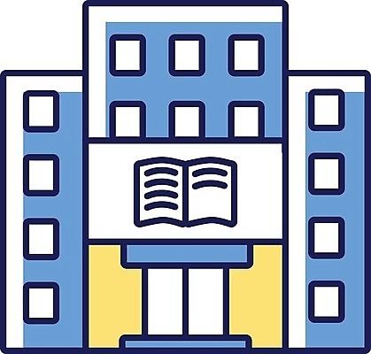EPS 해외이미지 교육 일러스트 건물 책 도서관 해외일러스트 건축물 파일형식 벡터 이미지허브