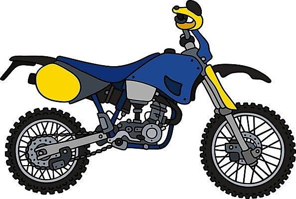 EPS 해외이미지 일러스트 사람없음 파란색 노란색 오토바이 해외일러스트 컬러 바이크 파일형식 벡터 이미지허브