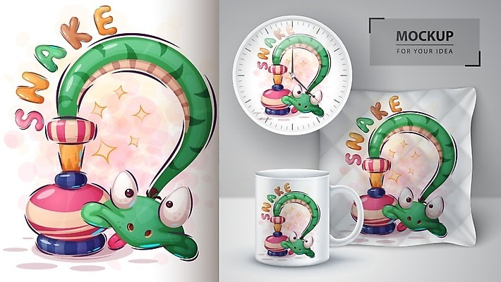 EPS 해외이미지 캐릭터 커피 일러스트 베개 사람없음 컵 꽃병 잠 조끼 뱀 벌레 만화 그림 목업 해외일러스트 일러캐릭터 식기 꽃 음료 곤충 침구 파충류 외투 파일형식 벡터 이미지허브