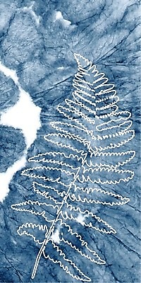 EPS 해외이미지 식물 실루엣 종이 백그라운드 잎 패턴 일러스트 자연 추상 수채화 그래픽 장식 파란색 환경 직물 인쇄 남색 그림 질감 엽서 손그림 청사진 양치류 해외일러스트 컬러 무늬 촬영기법 편지 생태계 파일형식 벡터 이미지허브