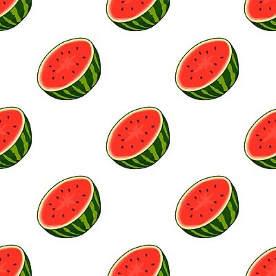 EPS 해외이미지 백그라운드 패턴 일러스트 단면 수박 사람없음 빨간색 초록색 해외일러스트 컬러 무늬 과일 파일형식 벡터 이미지허브