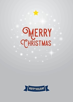 EPS 해외이미지 별 리본 크리스마스 일러스트 타이포그라피 사람없음 빛 회색 연하장 해외일러스트 자연요소 문자 기념일 컬러 카드_감사 파일형식 벡터 이미지허브