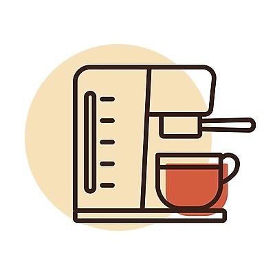 EPS 해외이미지 디자인 커피 백그라운드 일러스트 사람없음 컵 카페 장비 플랫 커피메이커 에스프레소머신 해외일러스트 식기 음료 상점 커피용품 파일형식 벡터 오브젝트 이미지허브