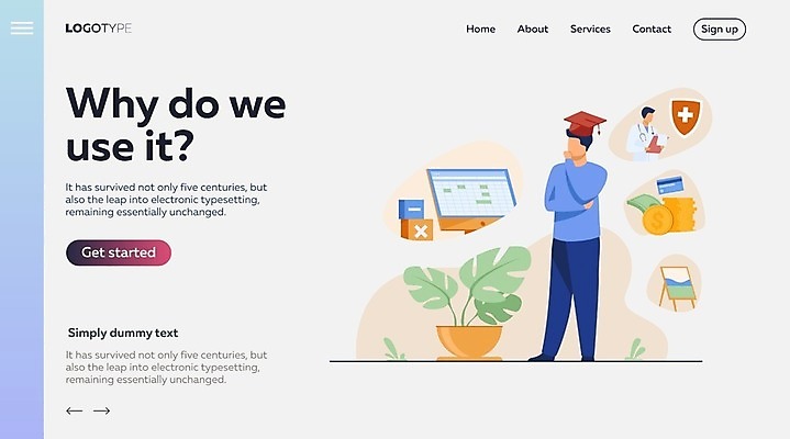 EPS 해외이미지 직업 학생 남자 생각 일러스트 학사모 졸업 의학 미래 성인 두명 금융 고민 성인남자만 해외일러스트 모자_잡화 교육 감정 컨셉 사람 경제 남자만 성인만 파일형식 벡터 이미지허브