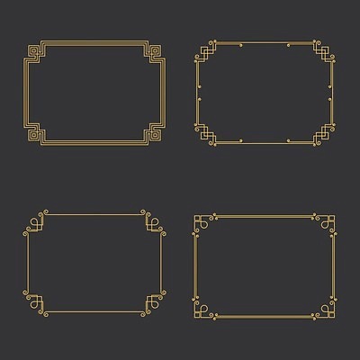 EPS 해외이미지 디자인 꽃 일러스트 프레임 사람없음 세트 사각형 해외일러스트 도형 식물 파일형식 벡터 이미지허브