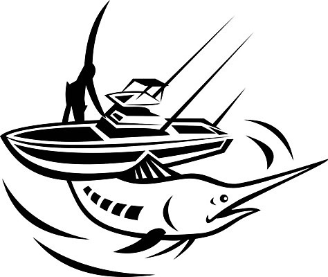 EPS 해외이미지 동물 야생동물 바다 일러스트 낚시 흑백 그래픽 물 보트 복고 함선 해외일러스트 자연요소 배_교통 레저 촬영기법 파일형식 벡터 이미지허브