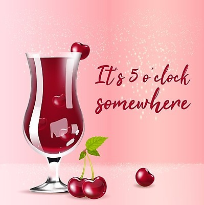 EPS 해외이미지 배너 일러스트 잔 사람없음 체리 달콤 체리주스 해외일러스트 식기 과일 맛 과일주스 파일형식 벡터 이미지허브