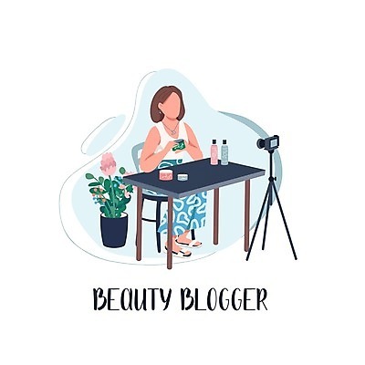 EPS 해외이미지 전신 여자 화분 의자 일러스트 탁자 한명 들기 사람 성인 취미 뷰티 카메라 화장품 동영상 블로거 촬영장비 프리랜서 성인여자한명만 뷰티블로거 뷰티크리에이터 1인미디어 유튜버 영상촬영 해외일러스트 직업 1 가구 모션 전자제품 촬영 도구 방송 여자한명만 성인여자만 파일형식 벡터 크리에이터 이미지허브