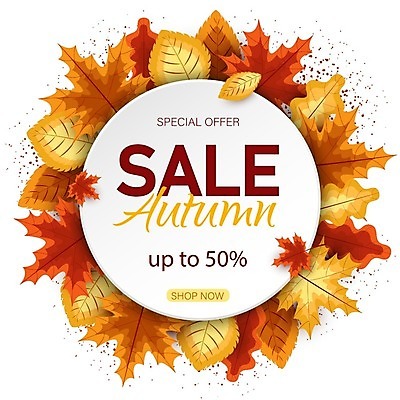 EPS 해외이미지 디자인 단풍 낙엽 일러스트 타이포그라피 사람없음 쇼핑 세일 주황색 가을 원형프레임 반값 해외일러스트 문자 계절 컬러 잎 프레임 원형 파일형식 벡터 이미지허브