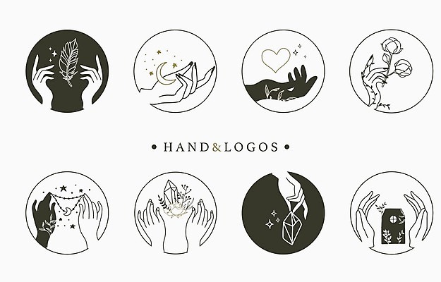 EPS 해외이미지 손 꽃 라인일러스트 일러스트 목걸이 손짓 신체부위 하트 원형 분위기 초승달 크리스탈 보석 깃털 감성 해외일러스트 모양 도형 식물 컨셉 장신구 모션 사람 달 광석 파일형식 벡터 이미지허브