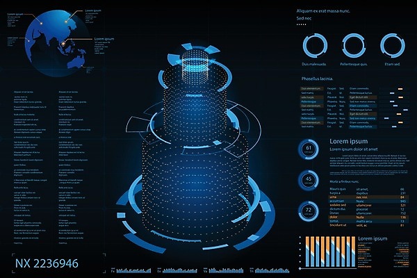 EPS 해외이미지 템플릿 일러스트 그래프 사람없음 그래픽 디지털 계기판 가상 해외일러스트 파일형식 벡터 이미지허브