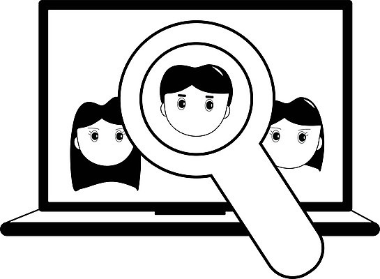 EPS 해외이미지 직업 디자인 컨셉 일러스트 회사 비즈니스 돋보기 사람 노트북 선택 어플리케이션 종업원 분석 직원 서비스 검색 시작 면접 서식 문서 평가 자원 발견 경영 고용 방법 채용 후보 목차 해외일러스트 전자제품 구직 파일형식 벡터 이미지허브