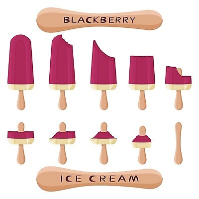 EPS 해외이미지 일러스트 아이스크림 디저트 사람없음 세트 보라색 막대기 해외일러스트 음식 컬러 파일형식 벡터 이미지허브