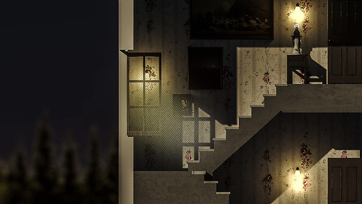 포토 JPG 해외이미지 모델 디자인 실내 사람없음 내부 빛 3D 계단 방 리빙 오싹 해외포토 디지털합성 파일형식 이미지허브